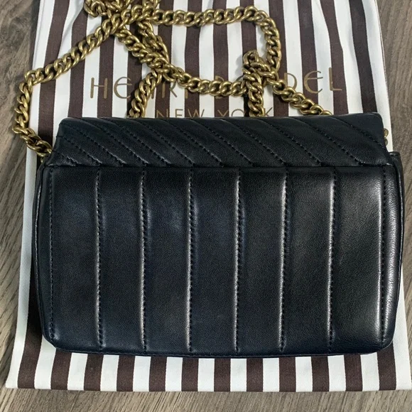 Henri Bendel Black Quilted Crossbody with Gold Chain - Picture 9 of 9